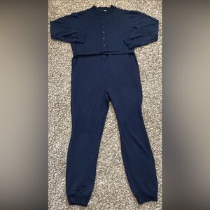 Z Supply Women’s Romper Long Sleeve Long Pants Dark Blue Size Medium One Piece